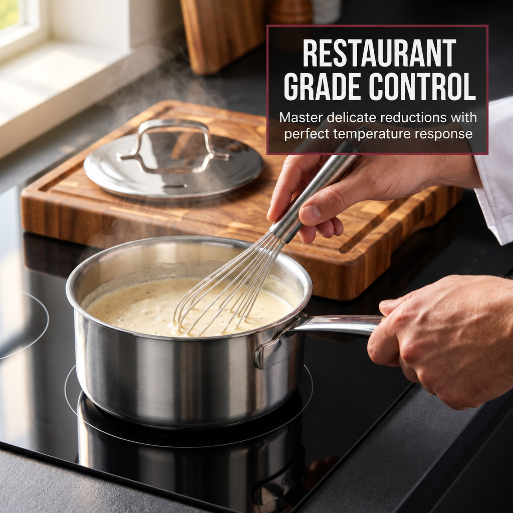 5-Ply Stainless Saucepan with Lid