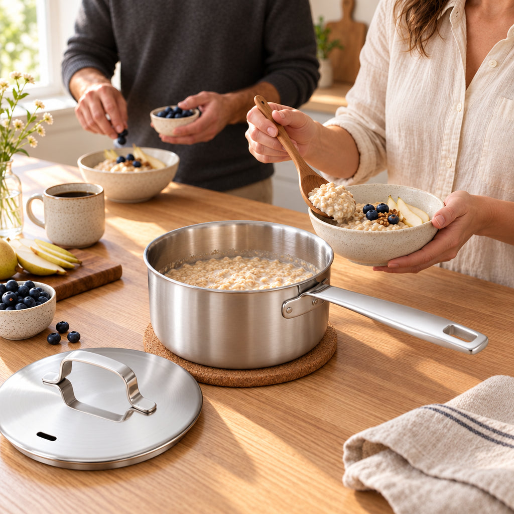 5-Ply Stainless Saucepan with Lid