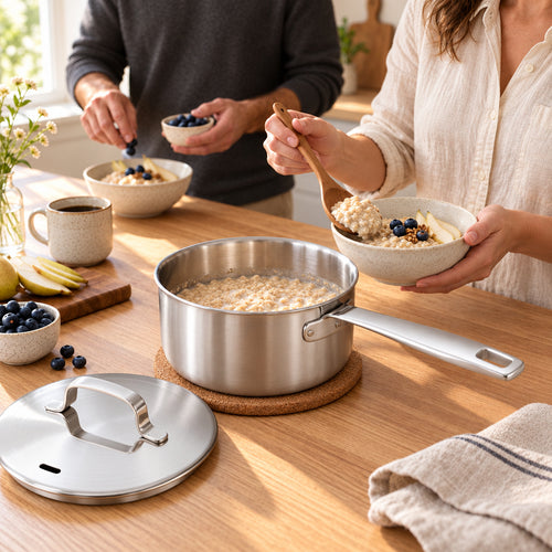 5-Ply Stainless Saucepan with Lid