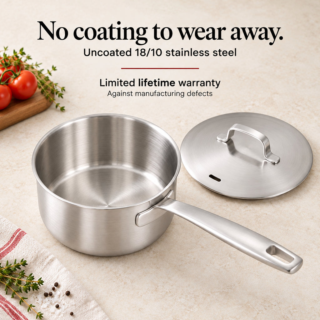 5-Ply Stainless Saucepan with Lid