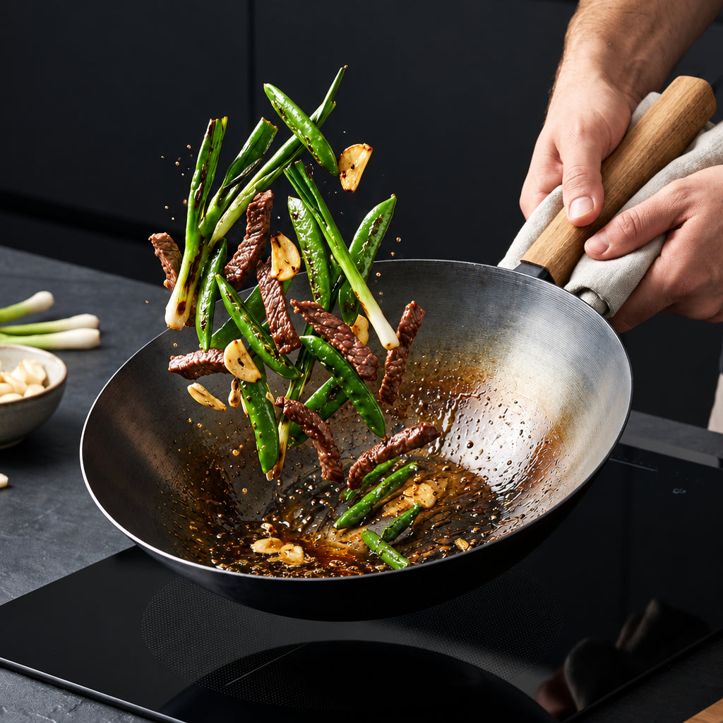 Carbon Steel Wok, 12"