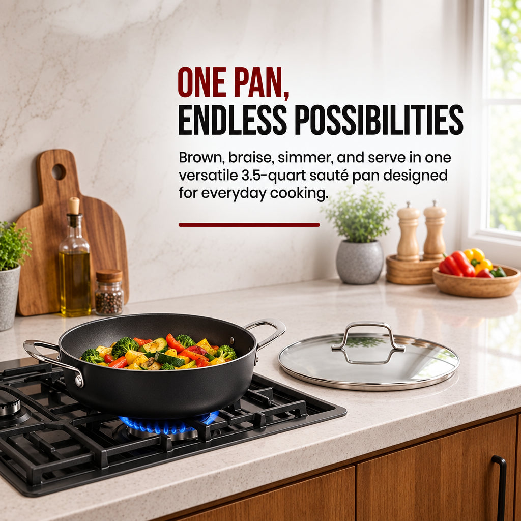 Ceramic Nonstick Sauté Pan, 3.5-Qt
