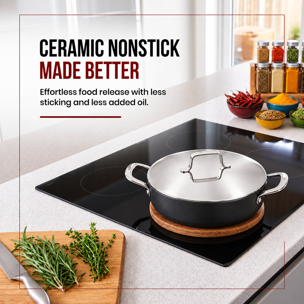 Ceramic Nonstick Sauté Pan, 3.5-Qt