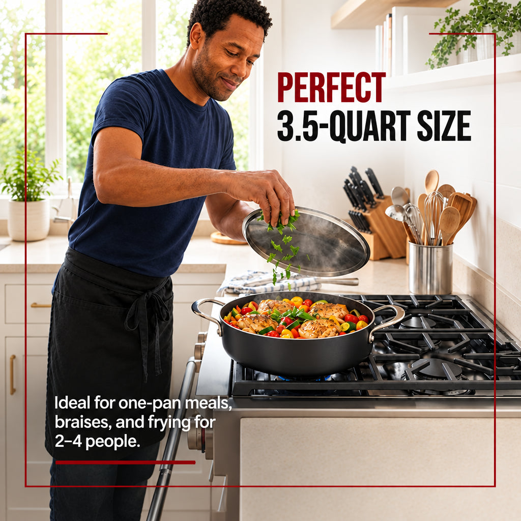 Ceramic Nonstick Sauté Pan, 3.5-Qt