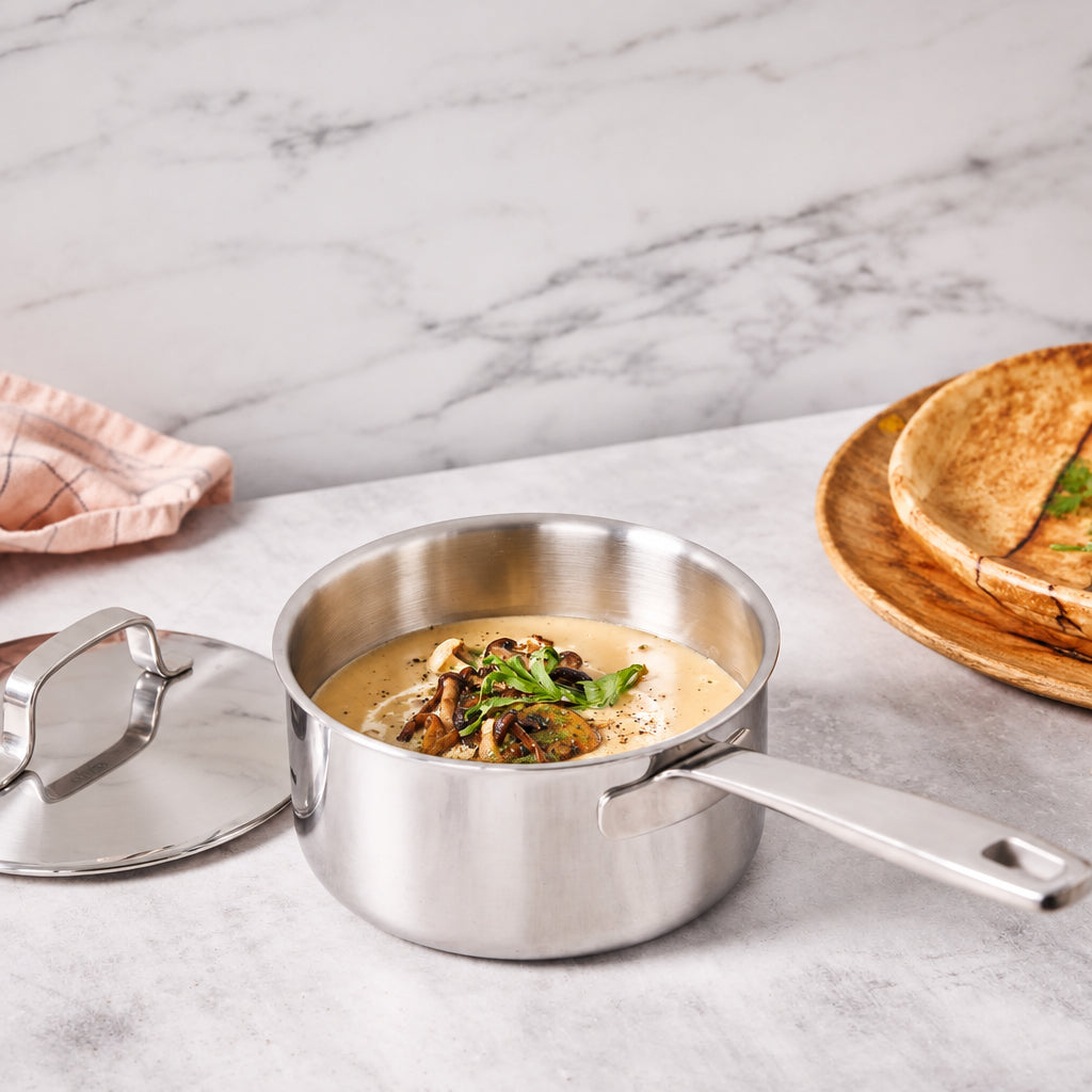 5-Ply Stainless Saucepan with Lid