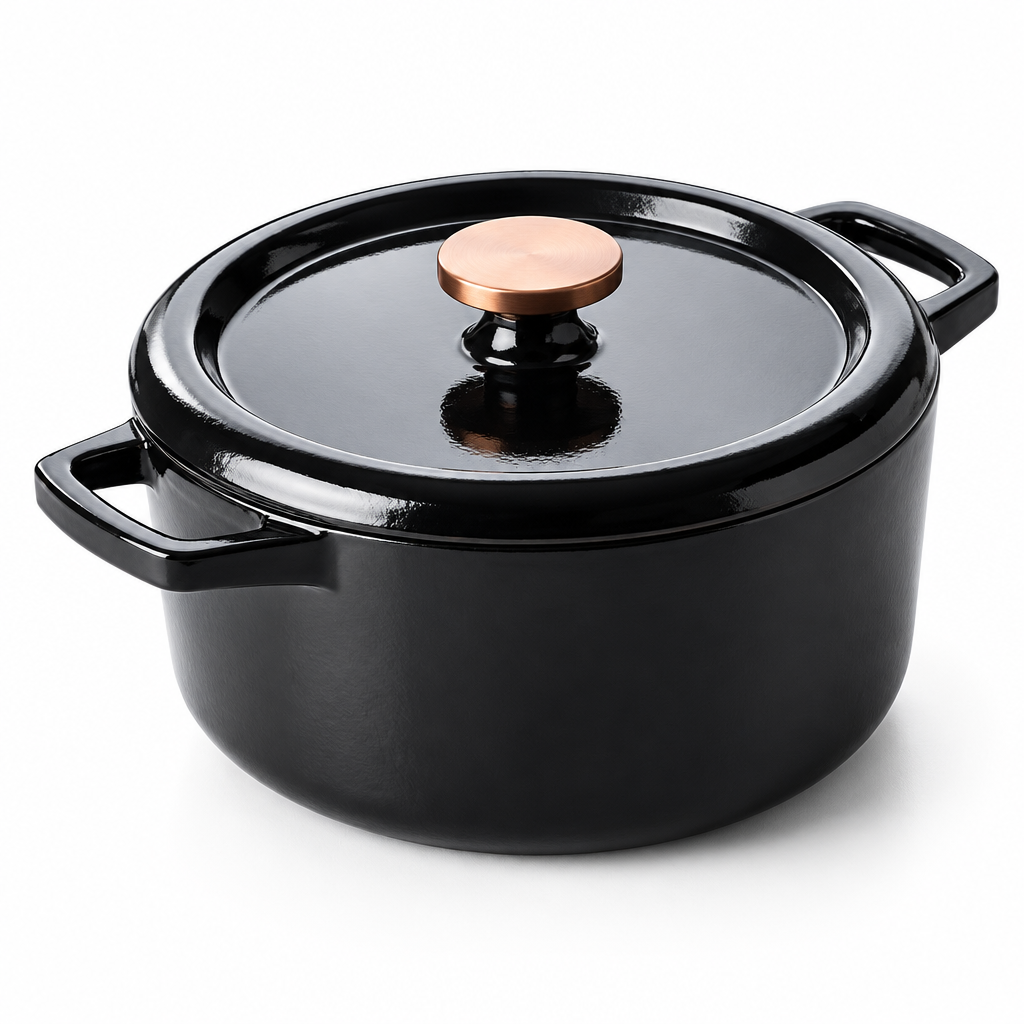 Enameled Cast Iron Round Dutch Oven, 5-Qt